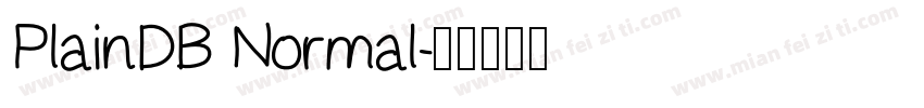PlainDB Normal字体转换